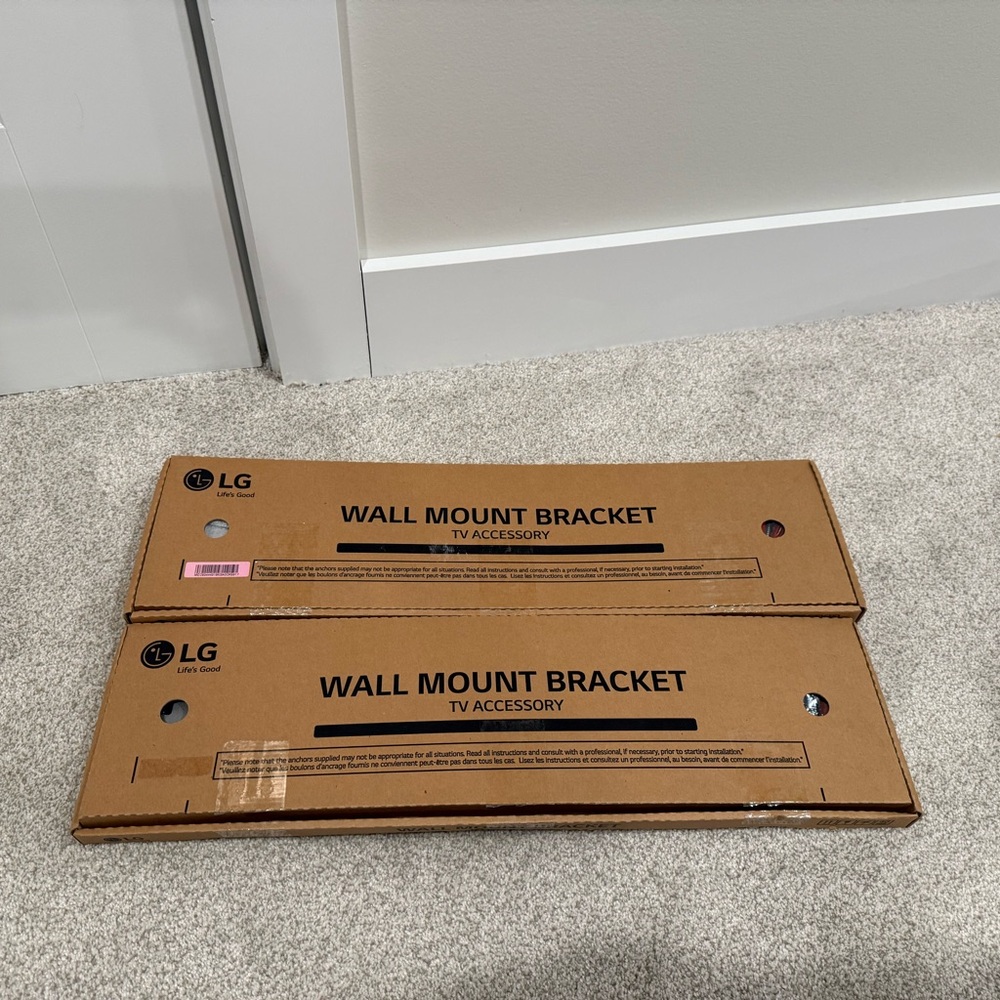 Two LG Standard Wall Mount Bracket